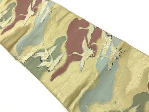 アンティーク　飛鶴模様織出し袋帯（材料）